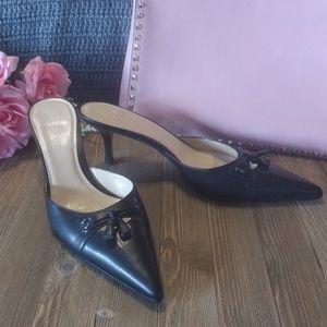Ann Taylor LOFT Black Leather Heels